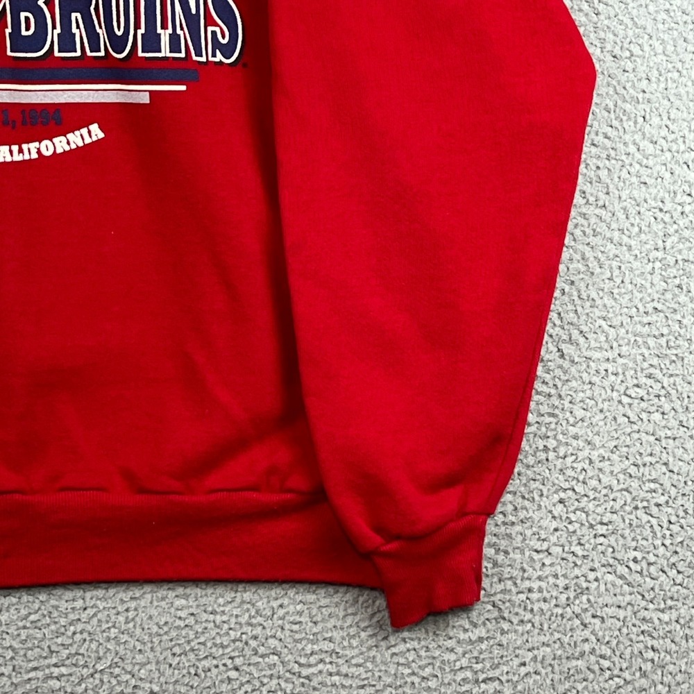Vintage 90s Wisconsin Badgers Bruins Rose Bowl 1994 Sweatshirt Size XL Jerzees - Picture 4 of 15